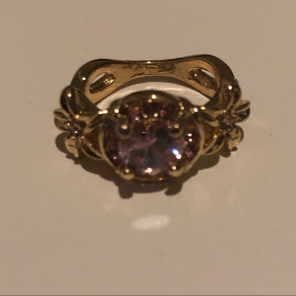 Gold Filled Pink Sapphire Ring - Size 7 - Picture 3 of 6